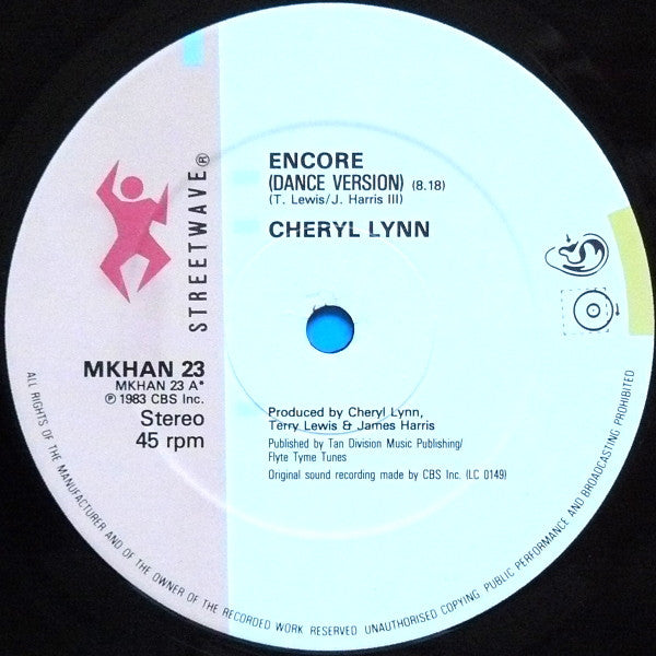 Cheryl Lynn : Encore (Dance Version) (12")