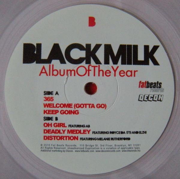 Black Milk : Album Of The Year (2xLP, Album, Ltd, Cle)