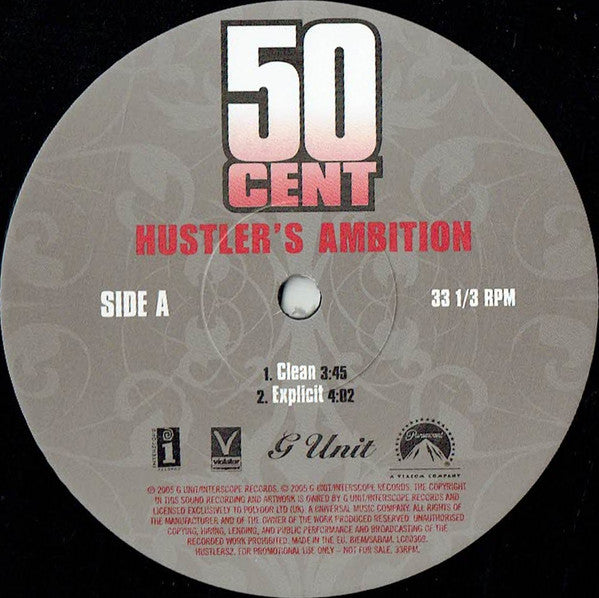 50 Cent : Hustler's Ambition (12", Promo)