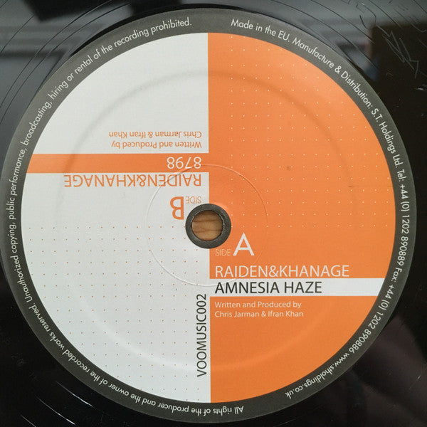 Raiden & Khanage : Amnesia Haze / 8798 (12")