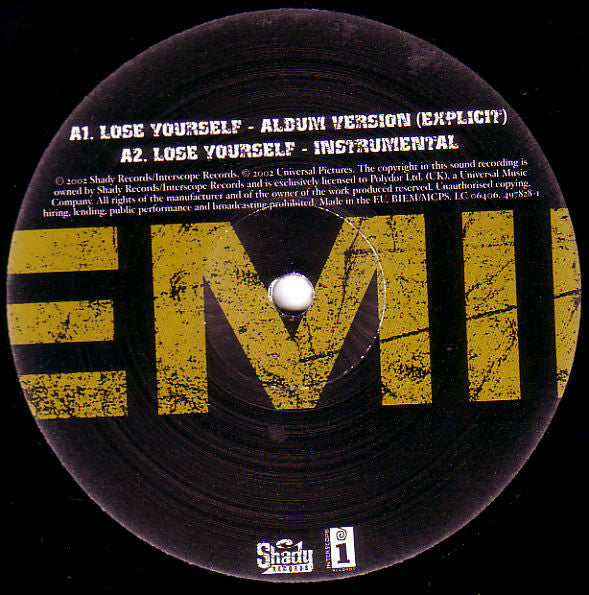 Eminem : Lose Yourself (12", Single)