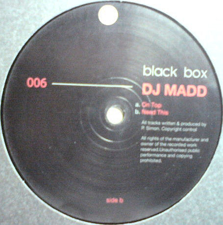 DJ Madd : On Top / Need This (12")