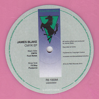 James Blake : CMYK EP (12", EP, Pin)