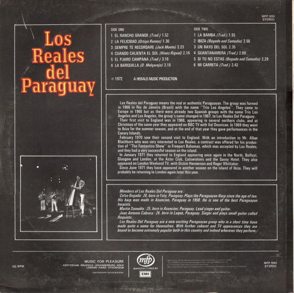 Los Reales Del Paraguay : Guantanamera La Bamba (LP)