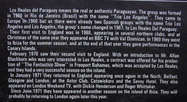 Los Reales Del Paraguay : Guantanamera La Bamba (LP)