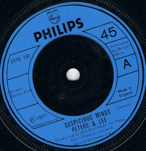Peters & Lee : Suspicious Minds (7", Single)