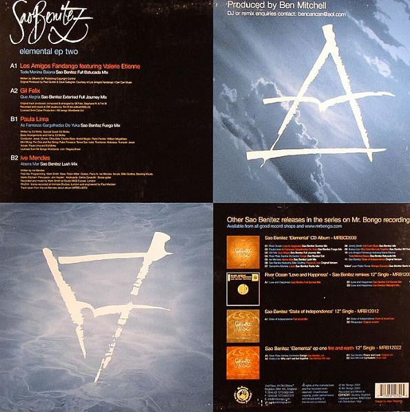 Various : Sao Benitez Elemental EP Two (Air & Water) (12", EP)