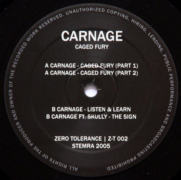 Carnage : Caged Fury (12")