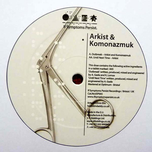 Arkist & Komonazmuk : Outbreak / Until Next Time (12")