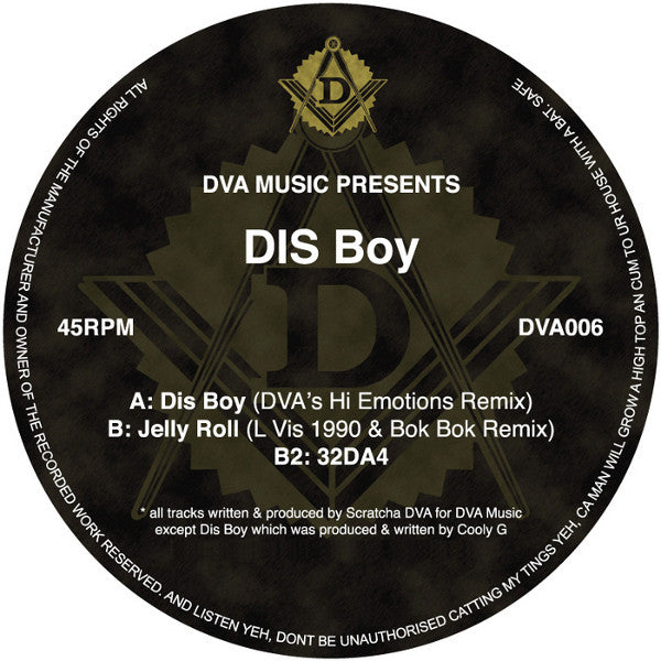 Cooly G / Scratcha DVA : DIS Boy (12", Single)