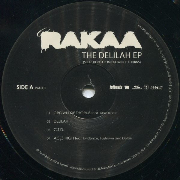 Rakaa-Iriscience : The Delilah EP (12", EP)