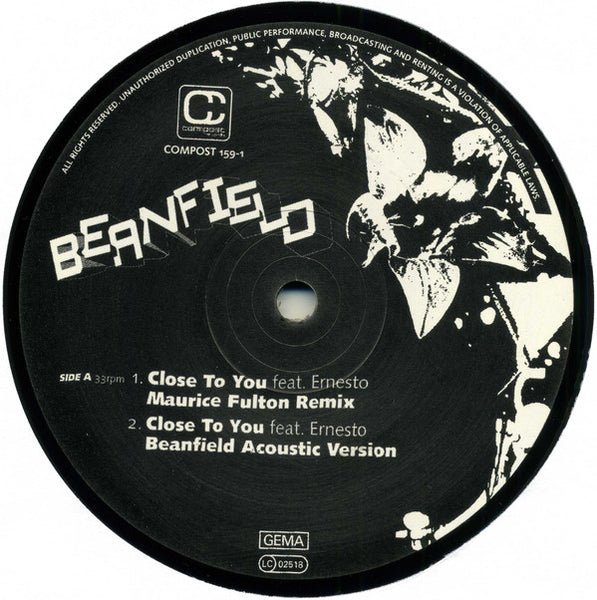 Beanfield : Close To You / Tides (Remixes) (12")