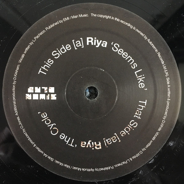 Riya (2) : Seems Like / The Cycle (12")