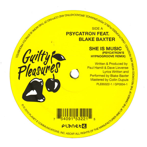 Psycatron Feat. Blake Baxter : She Is Music (12")