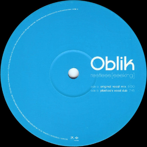 Oblik : Restless (Seeking) (12")