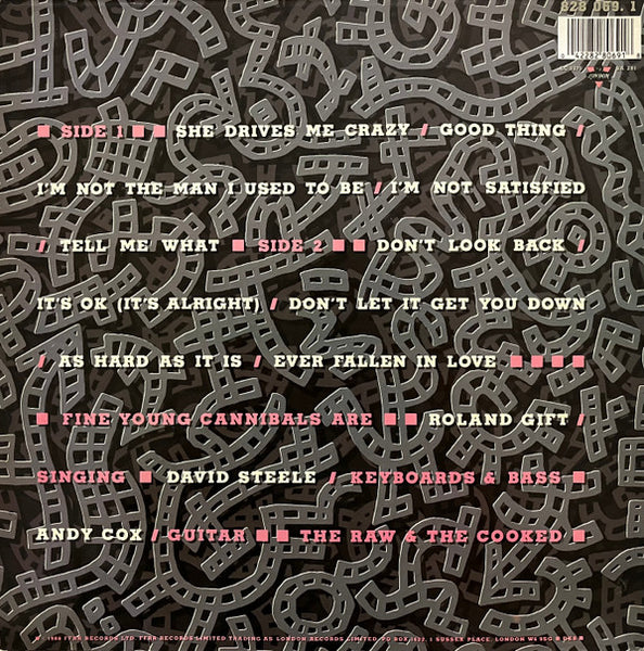 Fine Young Cannibals : The Raw & The Cooked (LP, Album)