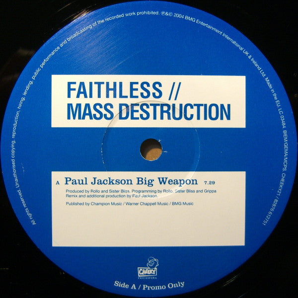 Faithless : Mass Destruction (2x12", Promo)