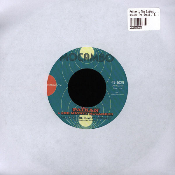 Païkan & The Sadhus / Païkan & The Mighty Mocambos : Ananda The Great / Ballad Of The Bombay Sapphires (7")