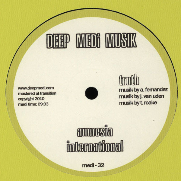 Truth (18) : Amnesia / International (12")