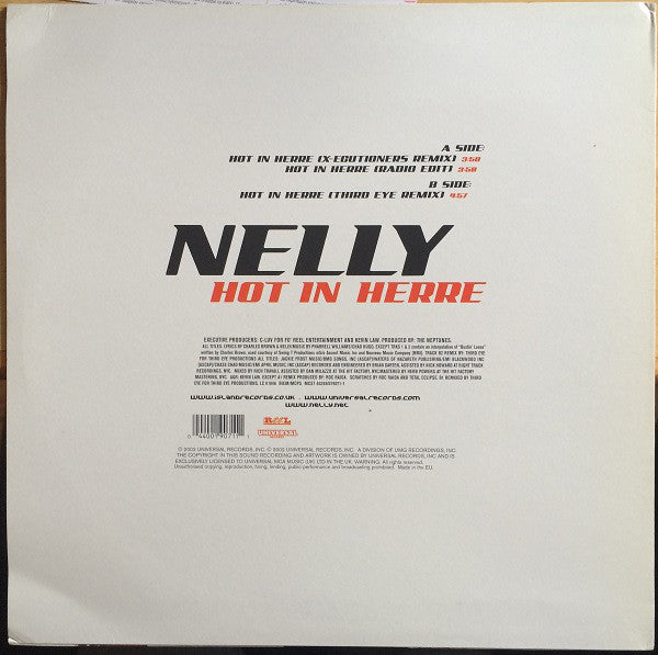 Nelly : Hot In Herre (12", Single)