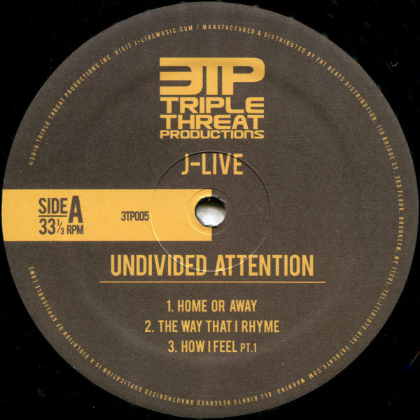J-Live : Undivided Attention EP (12", EP)