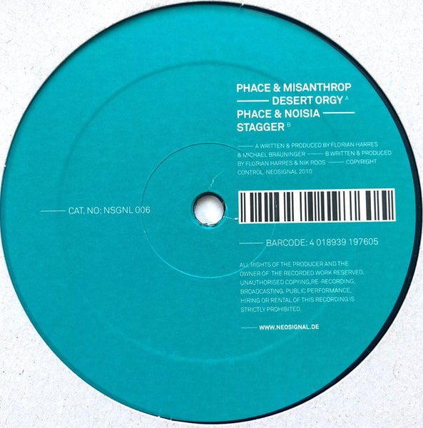 Phace & Misanthrop / Phace & Noisia : Desert Orgy / Stagger (12")