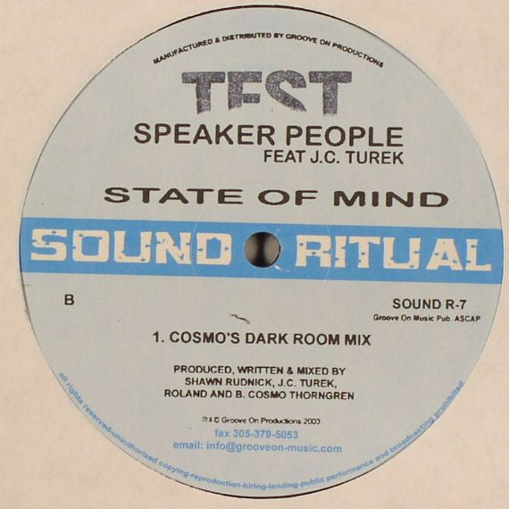 Speaker People Feat. J.C. Turek : State Of Mind (12")