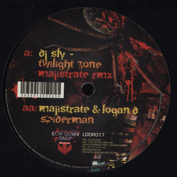 DJ Sly / Majistrate & Logan D : Twilight Zone (Majistrate Rmx) / Spiderman (12")
