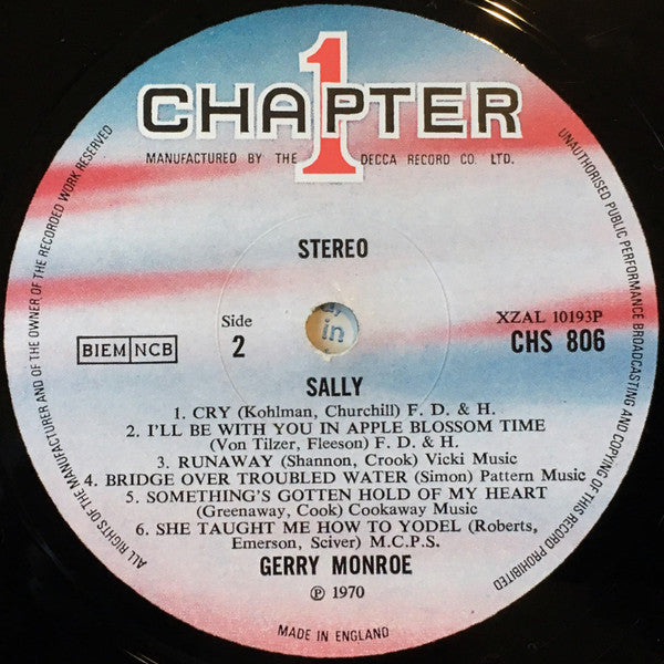 Gerry Monroe : Sally - Pride Of Our Alley (LP, Album)