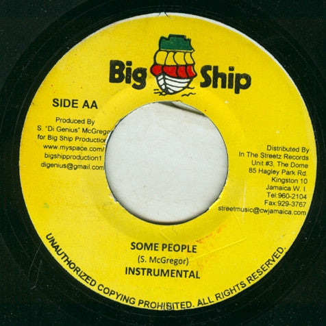 Stephen "The Genius" McGregor & Bramma : Some People (7")