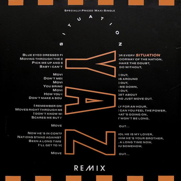 Yazoo : Situation (Remix) (12", Maxi)