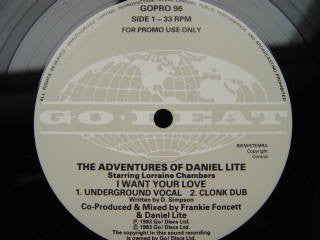 The Adventures Of Daniel Lite : I Want Your Love (12", Promo)