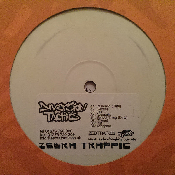 Diversion Tactics : Influence / School Thing (12", Promo, W/Lbl)