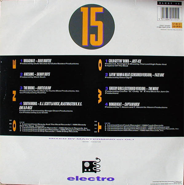 Various : Street Sounds Hip Hop Electro 15 (LP, Comp, Mixed + 7")