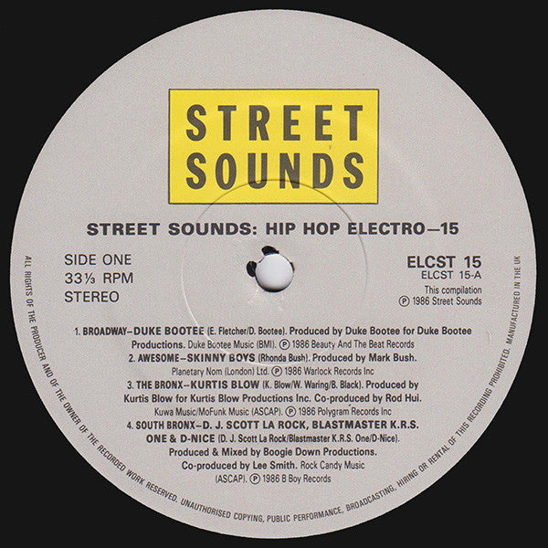 Various : Street Sounds Hip Hop Electro 15 (LP, Comp, Mixed + 7")