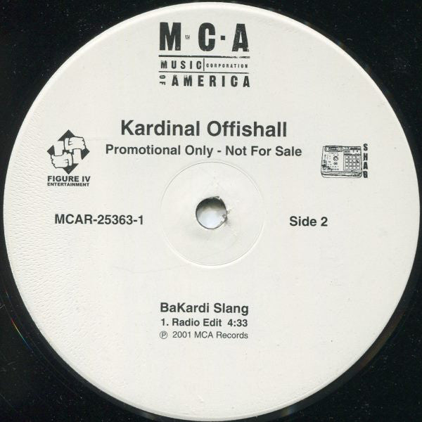 Kardinal Offishall : BaKardi Slang (12", Promo)