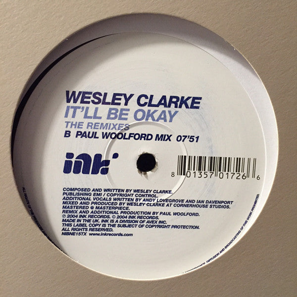 Wez Clarke : It'll Be Okay (The Remixes) (12")