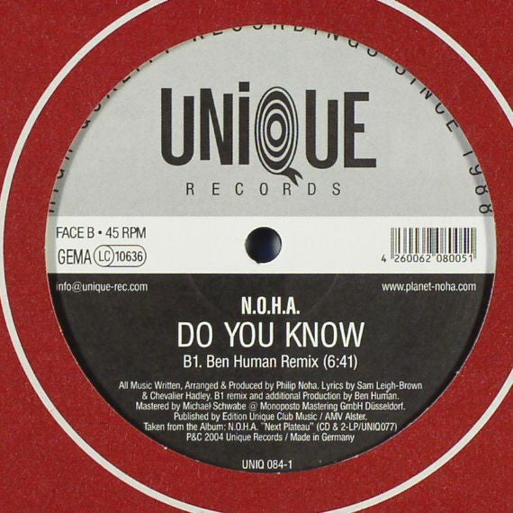 N.O.H.A. : Do You Know (12")