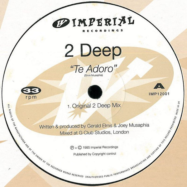 2 Deep (2) : Te Adoro (12")