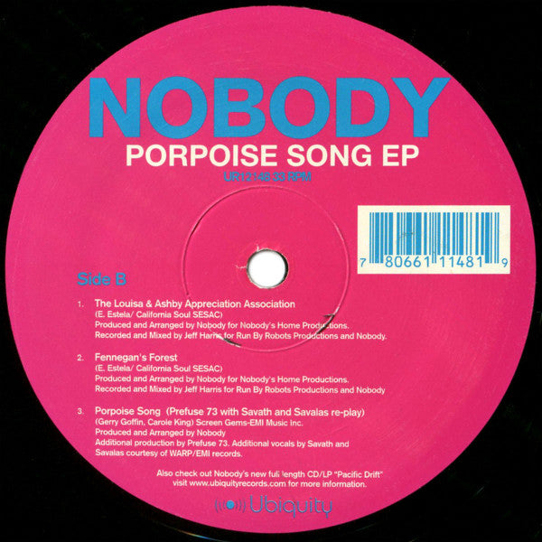 Nobody : Porpoise Song EP (12", EP)