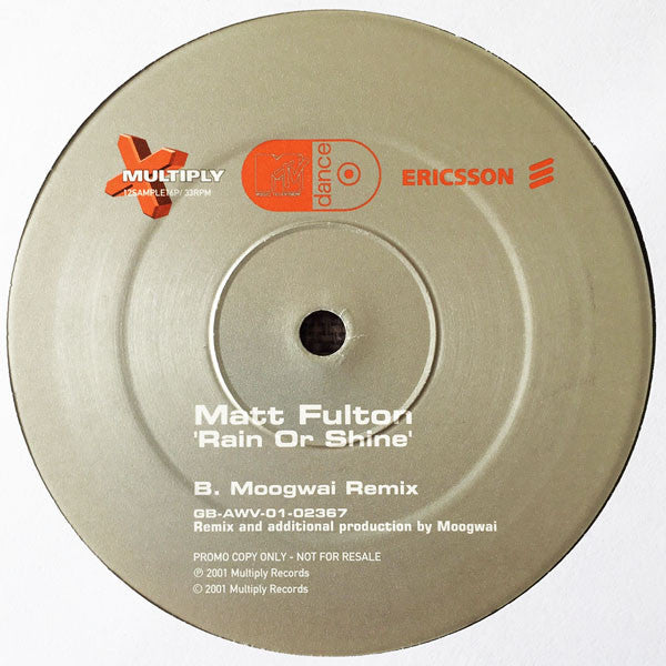 Matt Fulton : Rain Or Shine (12", Promo)