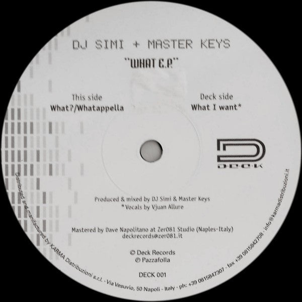 DJ Simi & Master Keys : What E.P. (12", EP)