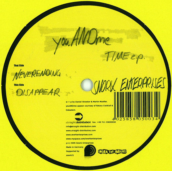 youANDme : Time E.P. (12", EP)