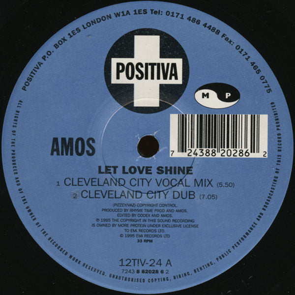 Amos : Let Love Shine (12")