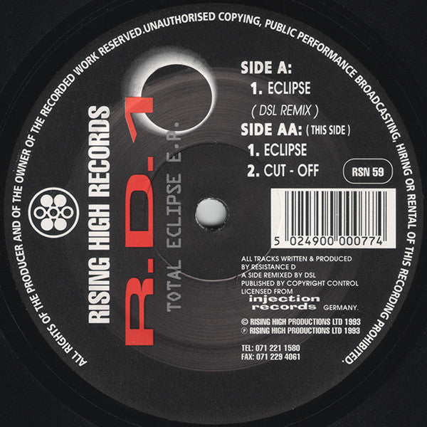 Resistance D : Total Eclipse E.P. (12", EP)