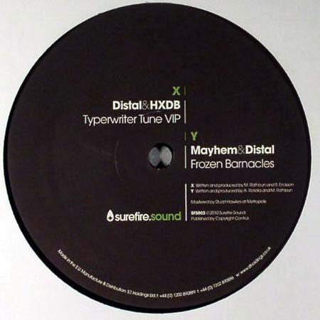Distal & HXDB / Mayhem (7) & Distal : Typewriter Tune VIP / Frozen Barnacles (12")
