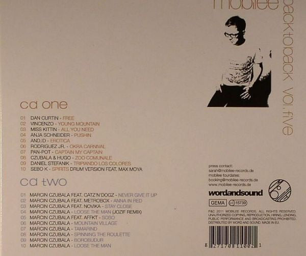 Marcin Czubala : Mobilee Back To Back Vol. Five (2xCD, Comp)