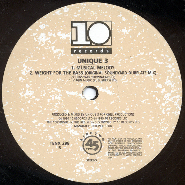 Unique 3 : Weight For The Bass / Musical Melody (12")