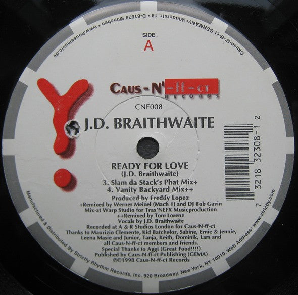 J.D. Braithwaite : Ready For Love (12")