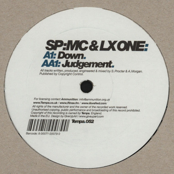 SP:MC & LX ONE : Down / Judgement (12")